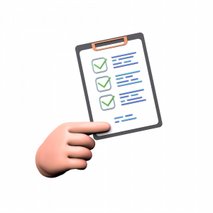 hand-is-holding-list-3d-render-illustration